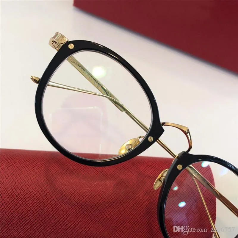 Novo design de moda óculos ópticos 0014 moldura redonda lentes transparentes retro estilo simples óculos claros pode ser prescrição lens271N