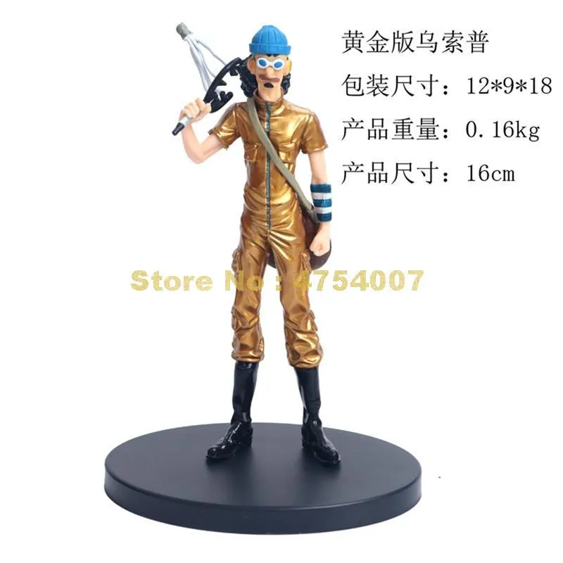 anime 9 -st set één stuk film Gold Sanji Luffy Chopper Zoro Nico Nami Robin Usopp Brook Franky Action Figuur speelgoed Y200421270T4138207