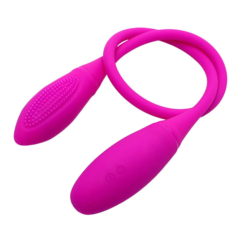 Ikoky dubbla vibrationer klitoris stimulator sexleksaker för kvinnor par vuxna produkter anal och vaginal vibrator 7 hastighet g-spot y19061002