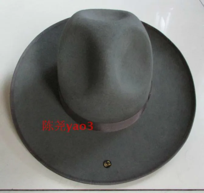 Men039s 100 wełniany fedoras kapelusz szeroki rdzeń ponadwymiarowy 12cm wełniany kapelusz moda czarna wełna Fedora wełniana czapka jeździecka B89534982