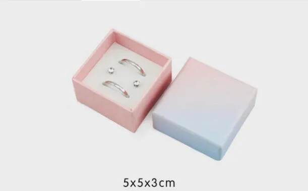 NUOVO INS Fashion Pink Blue Gradient Gioielli Packing Box Collace Bracciale Ricevuto Regali di imballaggio multiuso WL665305Q