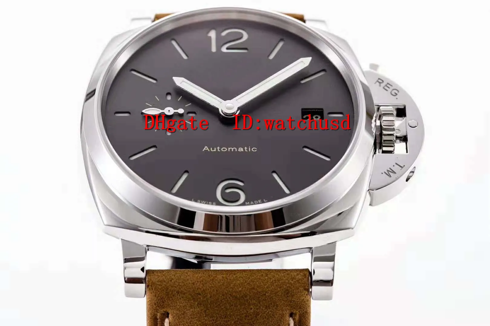 VS Factory PAM 904 Luxury Watchesステンレス鋼メンズウォッチ日付ディスプレイサファイア防水スイス自動機械的固体C299U