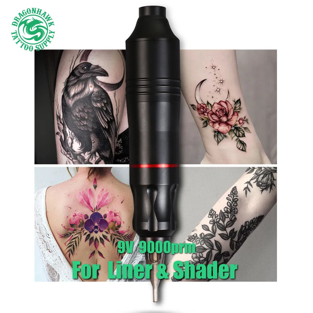 Complete Beginner Tattoo Kit Set Motor Pen Machine USA Gun Power Supply Needles T2006091837316