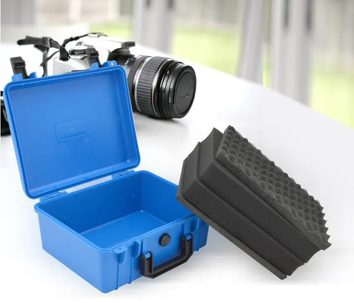 Caixa de ferramentas para instrumentos de segurança, 280x240x130mm, plástico abs, armazenamento, caixa de ferramentas selada, à prova d'água, com espuma dentro, 4 cores 244u
