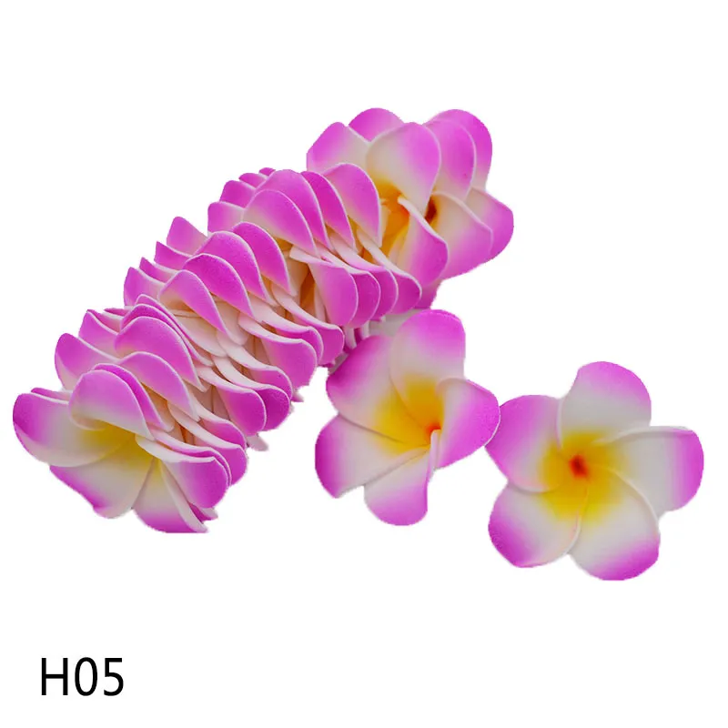 30 Pz 5-9 cm Plumeria Artificiale Hawaiana PE Schiuma Frangipani Fiore Corona FAI DA TE Copricapo Decorazione Della Festa Nuziale Fiore Finto295n