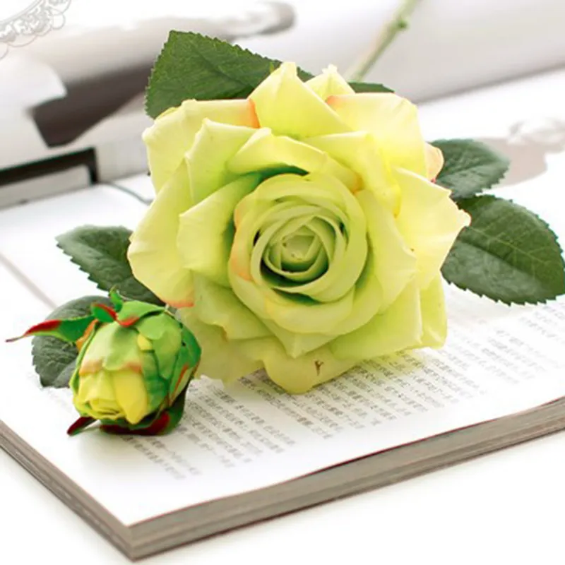bloemenknoppen Kunstmatige Latex Roos voor Bruiloft Real Touch Bloemboeket Home Decoraties Party181x