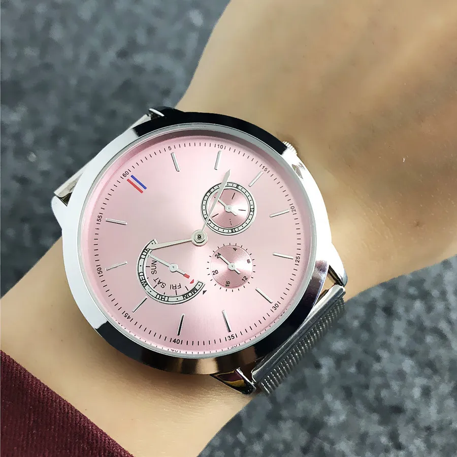 Orologio da polso di marca di moda orologi al quarzo con cinturino in metallo in acciaio stile unisex da donna TOM 29275G