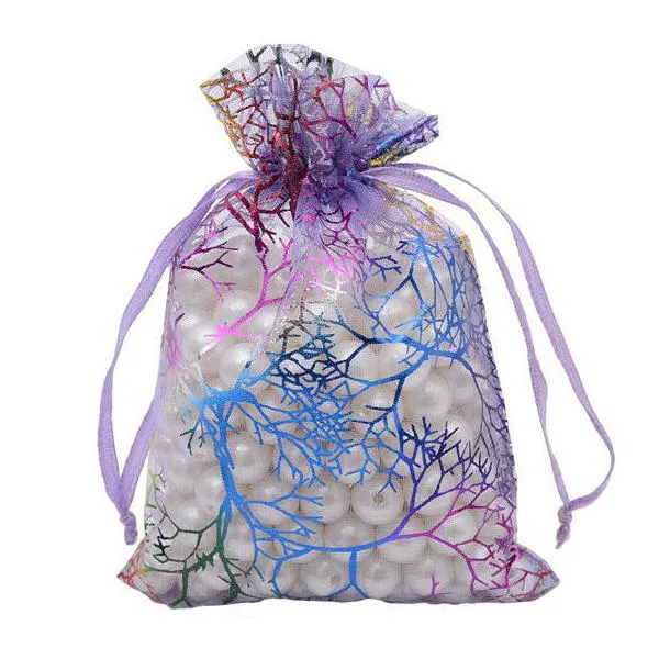 WHITE BLUE PINK PURPLE MIX COLORS Coral Organza Jewelry Gift Pouch Bags 4 SIZES Drawstring Bag Organza Gift Candy DIY Gift260c