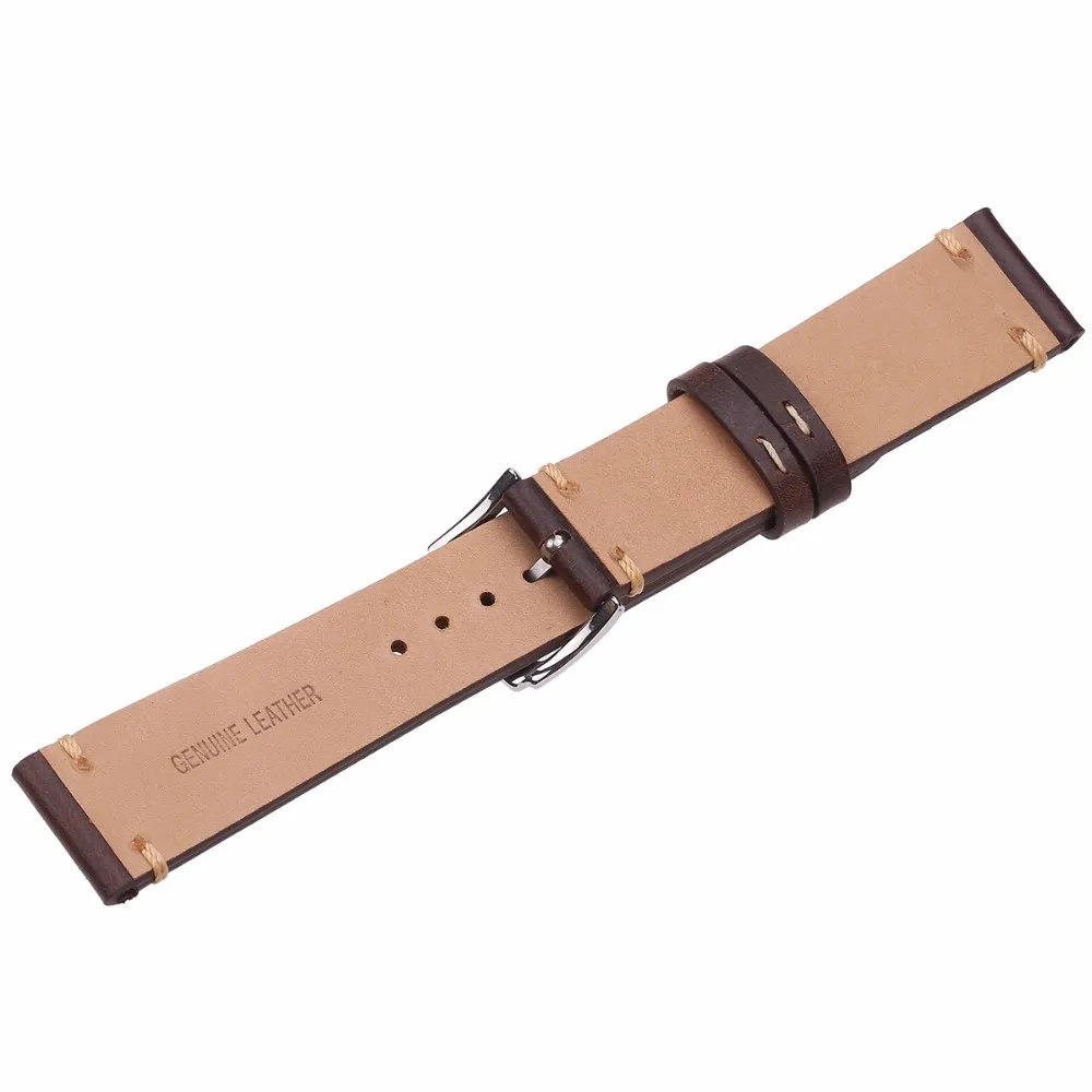 Varje handgjorda vaxoljehudklockor Rems Vintage äkta läder Watchband Calfskin Watch Stems olika färger 18mm 20mm 22mm T337N