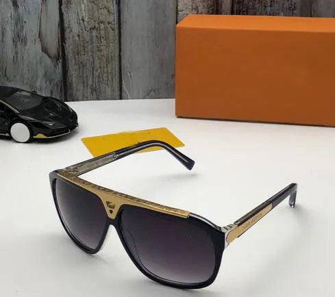 Erkekler İçin Maskot Klasik Popüler Tasarımcı Güneş Gözlüğü Retro Vintage Gold Summer Style Lazer Altın Kaplama UV400 Gözlük