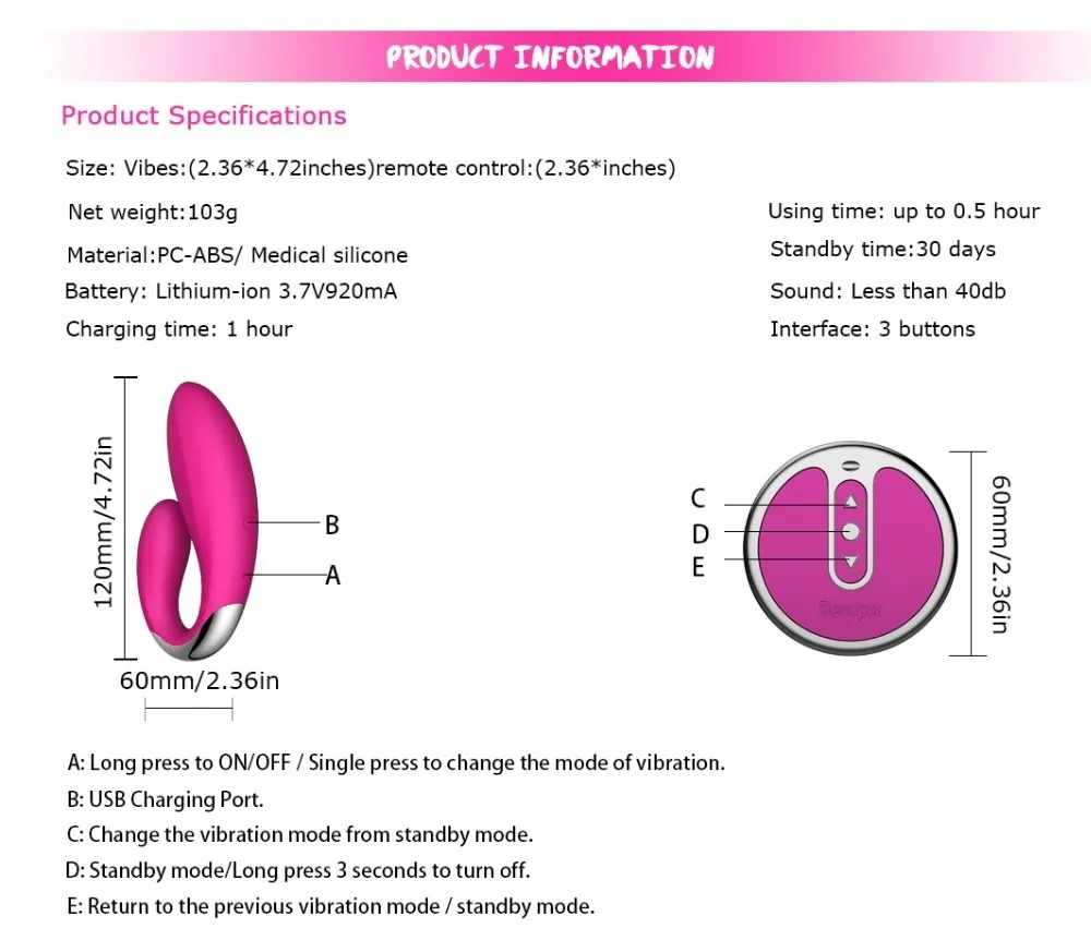 Silicone G Spot Wireless Vibrator för Kvinna, 16 meter Remote Dubbel Clitoral Vibrator, Vuxen Massager Sexleksaker för kvinnor J190626