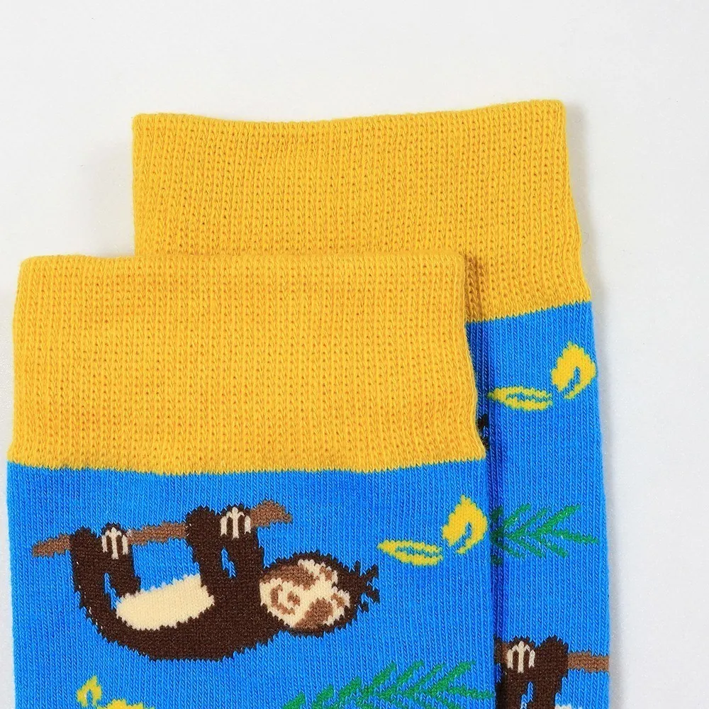 Men039s calzini giapponese cotone colorato cartone animato carino divertimento felice kawaii scimmia pesce cotone sokken regalo di Natale 9165044