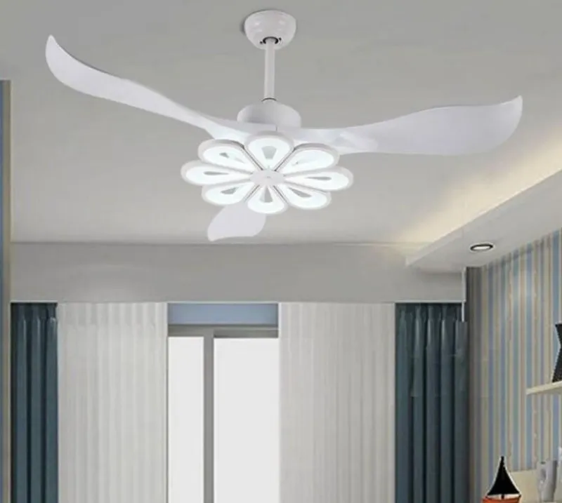 Ventilatore a soffitto a soffitto moderno a LED Ventile a soffitto nero con luci casa decorativa ventola della stanza lampada a soffitto a soffitto DC Remote Control Myy335S