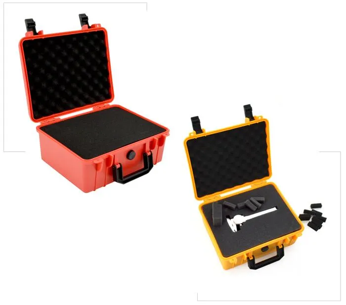 280x240x130mm Sicherheitsinstrumenten-Werkzeugkasten ABS-Kunststoff-Aufbewahrungswerkzeugkasten Wasserdicht versiegelter Werkzeugkoffer mit Schaumstoff im Inneren 4 Farben244U
