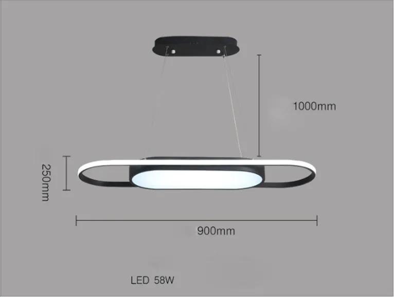 LICAN moderne pendentif LED lumières pour cuisines de bureau Lustre lampara De Techo Colgante Moderna Suspension Luminaire248H