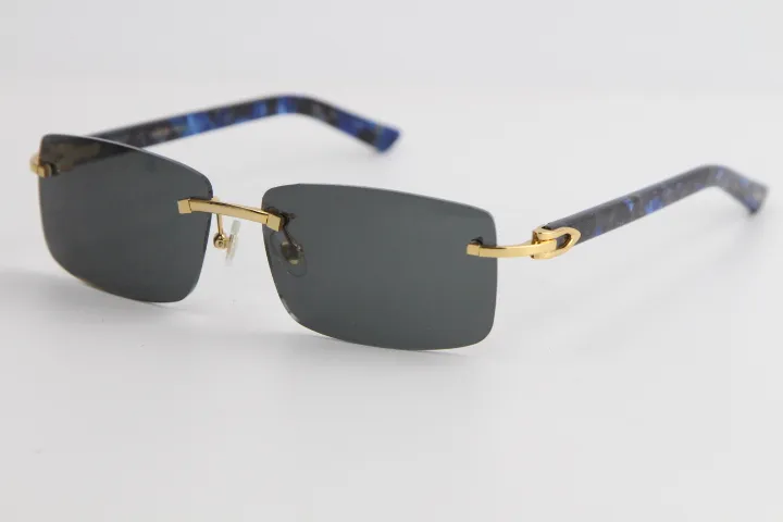 Novos óculos de sol de prancha azul de mármore sem borda