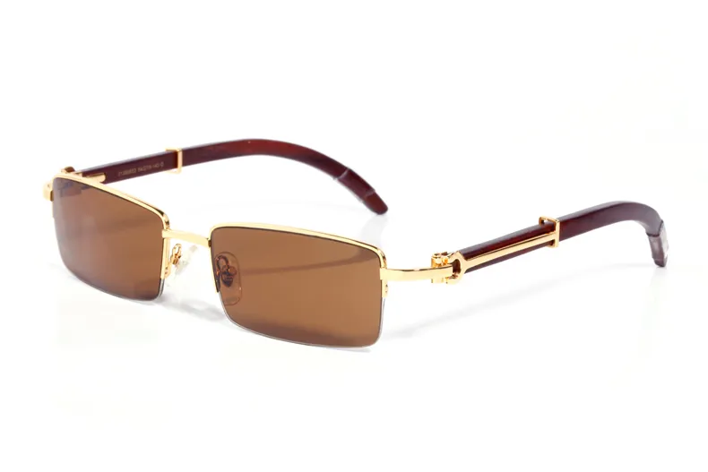 NOUVEAU nouveau sport de mode Sports semi-monnaie sans montée en miroir en bois BAMBOO BUFFALO Corne de soleil pour hommes Lunettes Gafas avec Origina290m