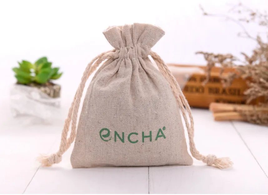 Natural Linen Gift Drawstring Pouches 8x11cm 9x12cm 10x15cm pack of 50 Party Sack Soap Makeup Jewelry Gift Packaging Bags2049