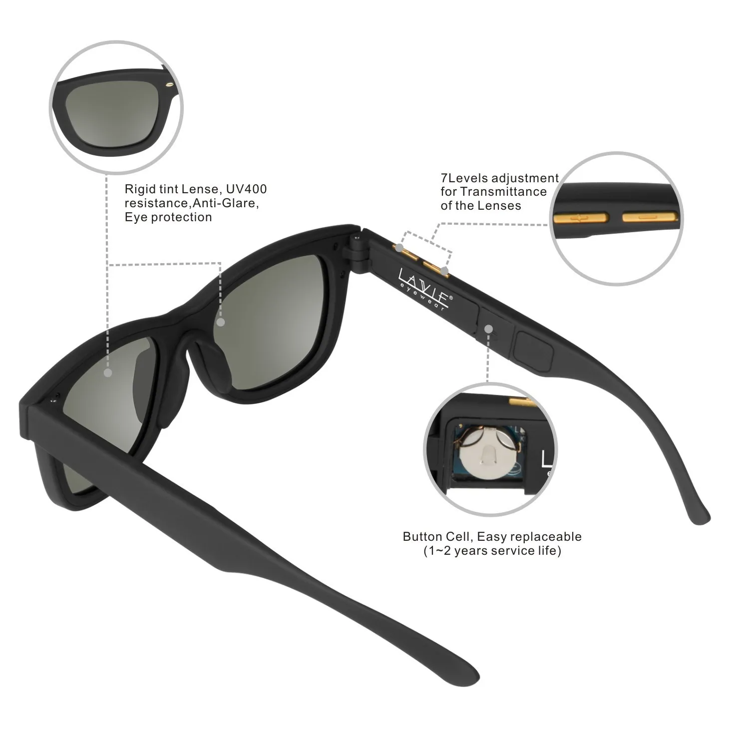 2019 eletrônico ajustável escurecimento de óculos de sol LCD design original líquido cristal polarizado lentes de fábrica fornecimento direto y19052004