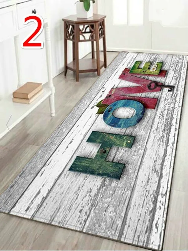 Wujie Fashion Quothomequot imprimé en bois Patter Planchers pour salon Mat à chambre lavable Décor de cuisine Home Cuisine Tapis Welco1143417