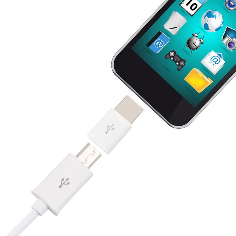 Adaptador de telefone móvel Micro USB para adaptador USB C Conector microUSB para Xiaomi Huawei Samsung Galaxy A7 Adaptador USB Tipo C