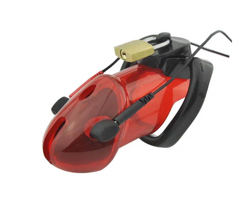 Electric Shock Male Use Cb Chastity Organ Bring Lock Chastity Cage You
