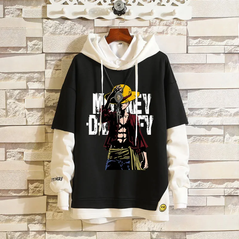 Anime capuche cosplay une pièce Portgas D Ace Tony Tony Chopper singe D Luffy nouveau sweat à capuche unisexe vêtements Sweatshirt234o