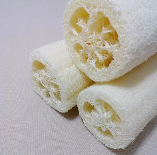 Natural bucha banho corpo chuveiro esponja purificador esponja esfoliante corpo escova de limpeza almofada luffa cut264g