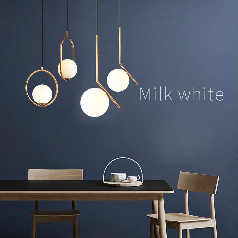 Nordic Kronleuchter Minimalistischen Kunst LED Kronleuchter Hängen Glas Ball Wohnzimmer Schlafzimmer Minimalistischen Restaurant Bar Hause Beleuchtung284K