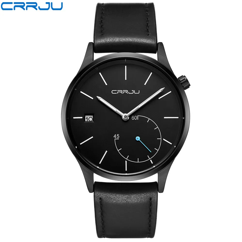 CRRJU уникальный дизайн для мужчин и женщин, брендовые наручные часы унисекс, спортивные кожаные кварцевые креативные повседневные модные часы Relogio Feminino253x