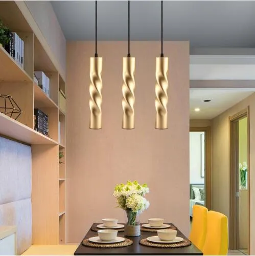 Hängslampa dimbara lampor hängande lampa kök ö matsal butik bar mot dekoration cylinder rör kök lampor269l