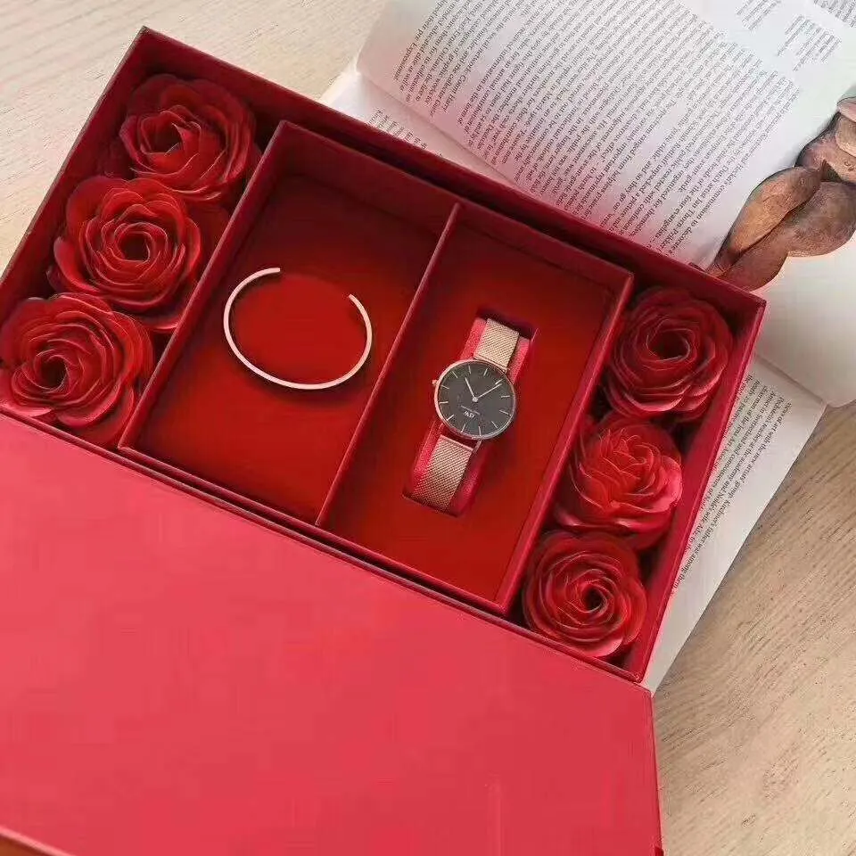 Coppia in acciaio inossidabile di moda orologio da 40 mm 36 mm 32 mm in acciaio in oro rosa con semplice regalo di braccialetto di uomini e donne casual con regalo 7557117
