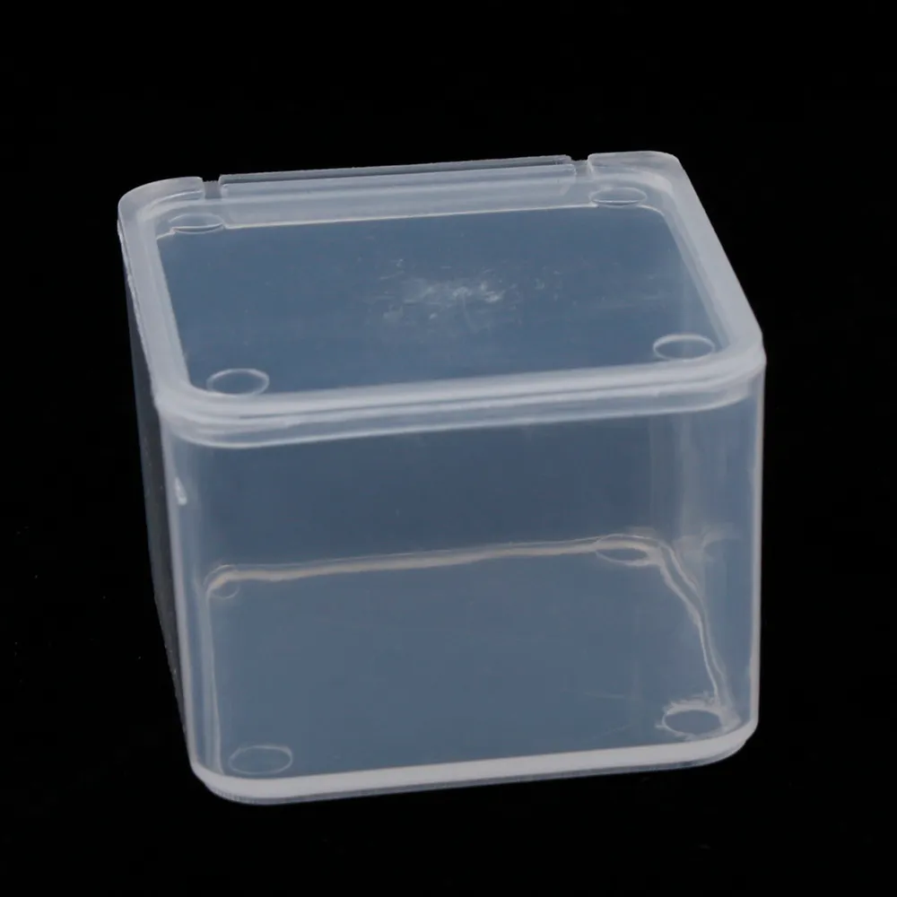 Petite boîte de rangement carrée en plastique Transparent, boîtes de rangement transparentes pour bijoux, perles créatives, étui artisanal, conteneurs 232m