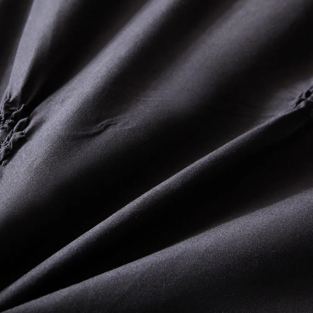 寝具セット新しいブラック4サイズのベッドシート布団カバーセットギフト布団カバーポリエステルファイバーホームEL243P