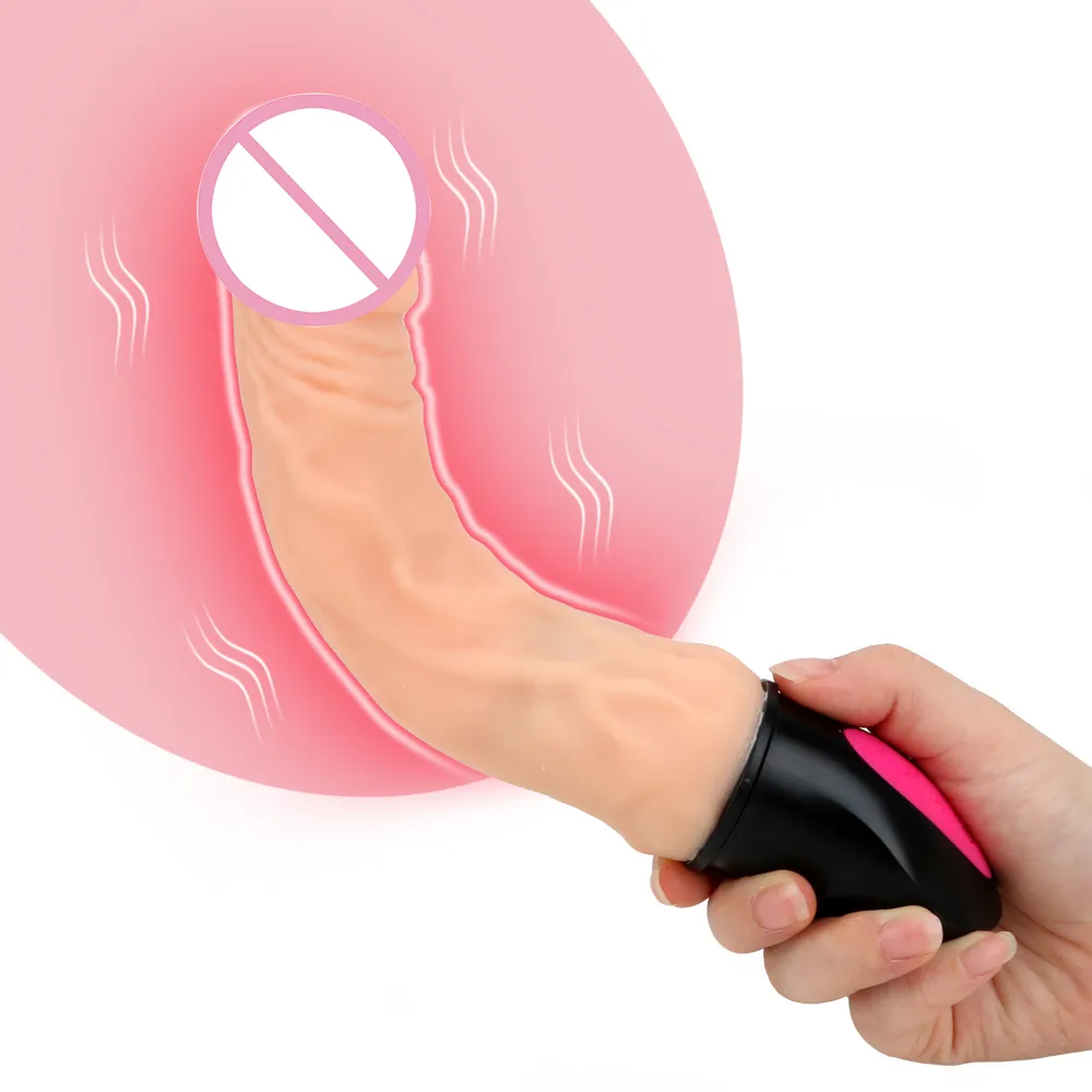 OLO Heating Realistic Dildo Vibrator Bendable 12 Mode Vagina Massager Sex Toys for Woman Female Masturbation Soft Silicone Y191220
