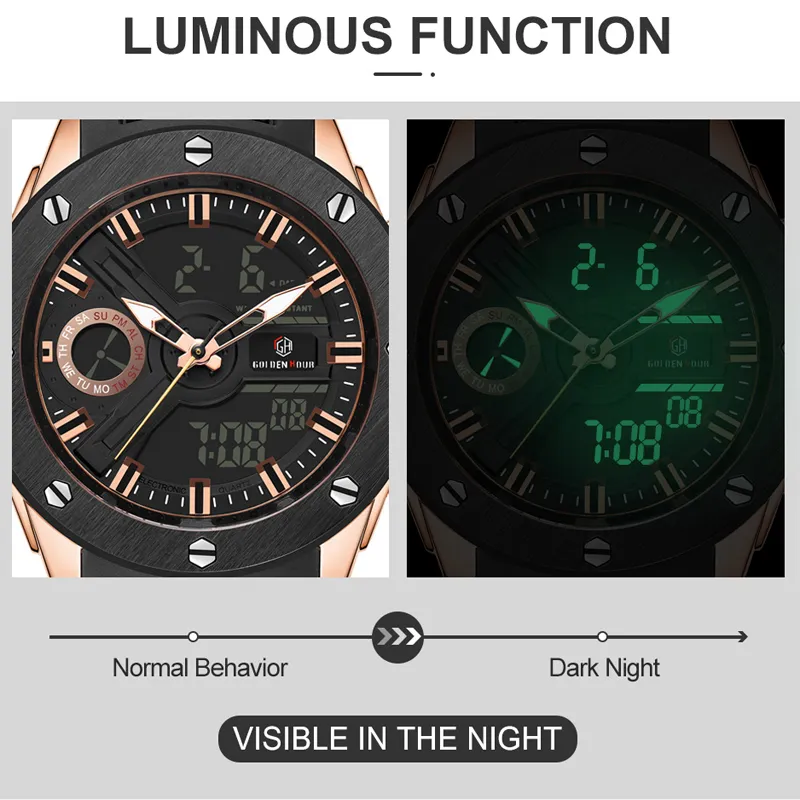 cwp Reloj Hombre Topmerk Luxe GOLDENHOUR Herenhorloge Quartz Automatisch Sport Digitaal Leger Militaire Man Relogio Masculino2520