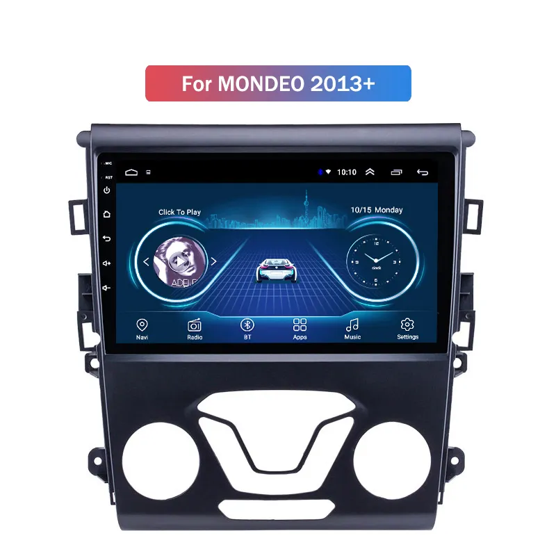 9 tum Android 10 Car Multimedia Video Navigation GPS DVD Player för Ford Mondeo 2013 år HD -skärmradio