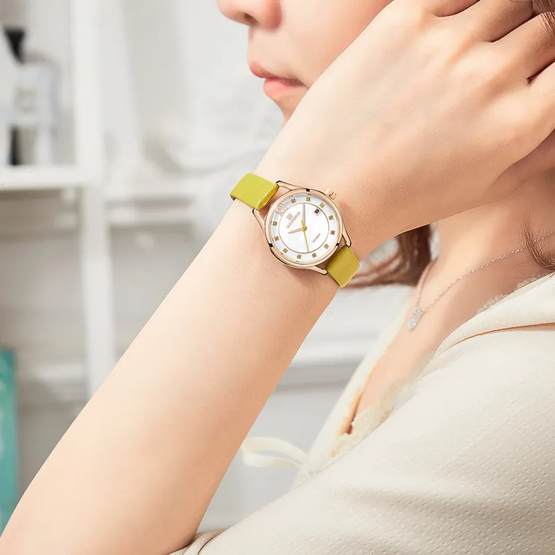 Naviforce Womens Watches Rose Gold Top Brand Luxury Watch Women Quartz Waterfoof Wristwatch Analog Girls Clogio lelogio feminino263e
