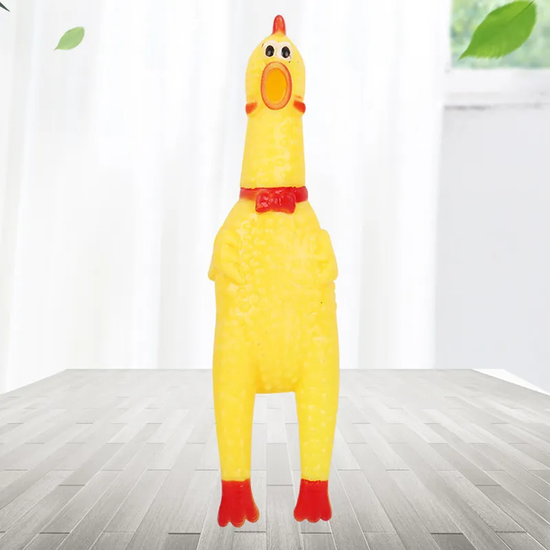 Animais de estimação brinquedos de cachorro gritando frango espremedor de brinquedo som super durável engraçado estrelado amarelo de borracha cão de frango mastigar brinquedo criativo bh2384 cy