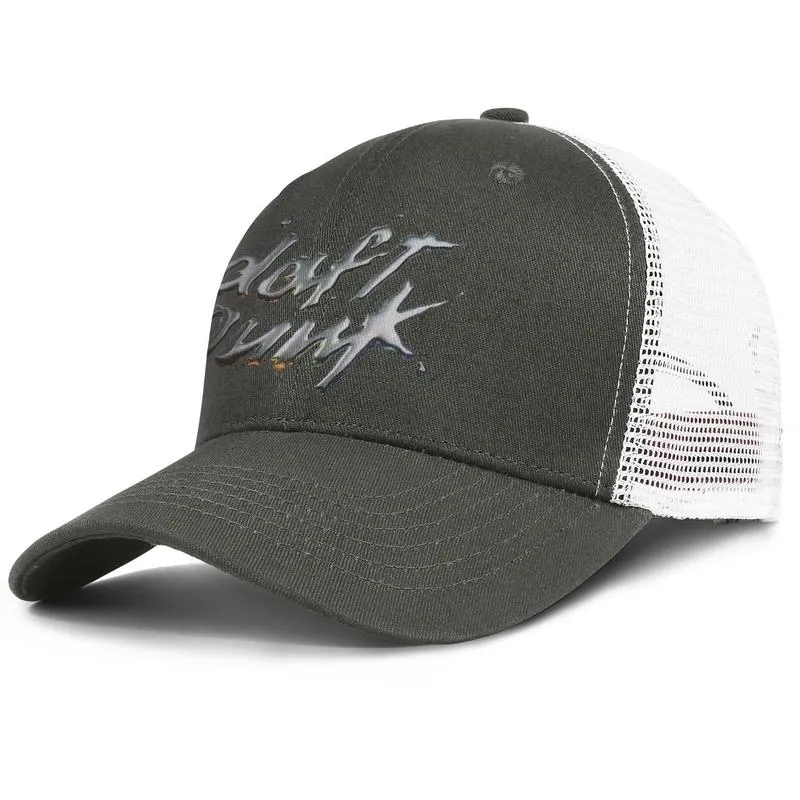 Daft Punkロゴアーミグリーンメンズとレディーストラック運転手キャップボールデザインはかわいい帽子を装着しました。6626652