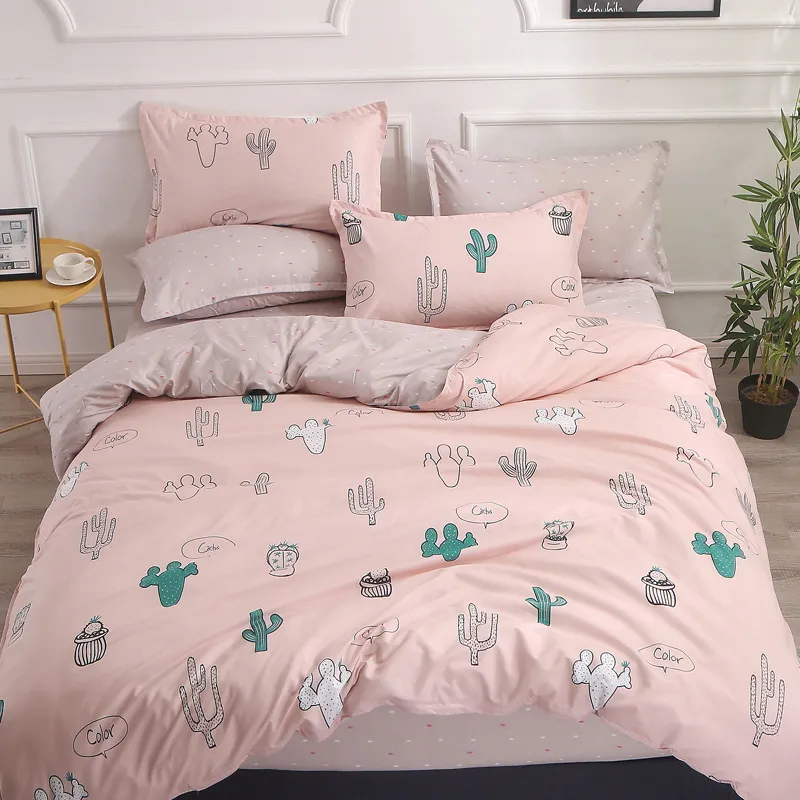 Geometriska vinterbäddar Set Flanell Fleece Home Däcke Cover Set 4sts Varma sängkläder Pastoral Caroset Star Bed Linen Set296s