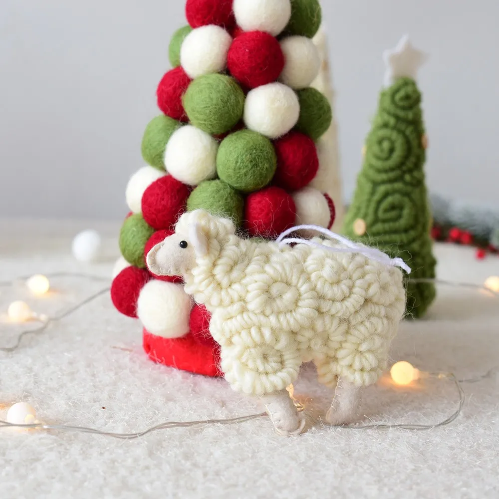 Рождественские украшения, подвеска в виде елки, подвесные украшения для дома, маленькие овечки, рождественские подвески, 1245V