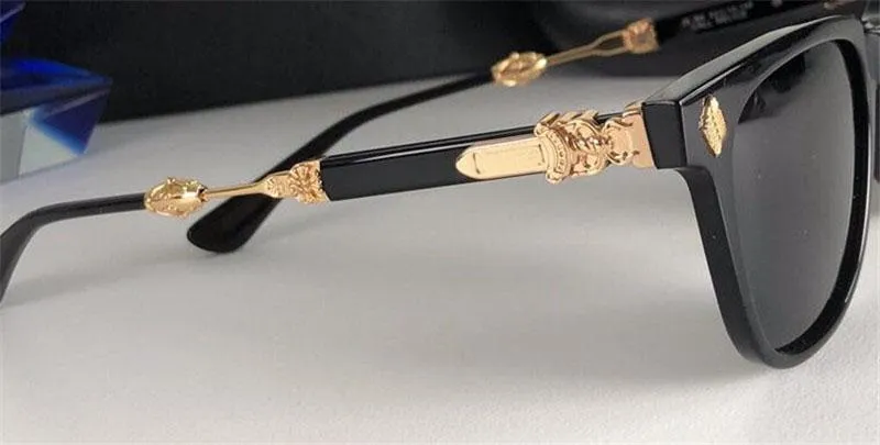 Nowe popularne retro mężczyźni okulary przeciwsłoneczne Melice Punk Style Designer Classic Square Frame z skórzaną powłoką odbijającą obiektyw anty-UV 256T