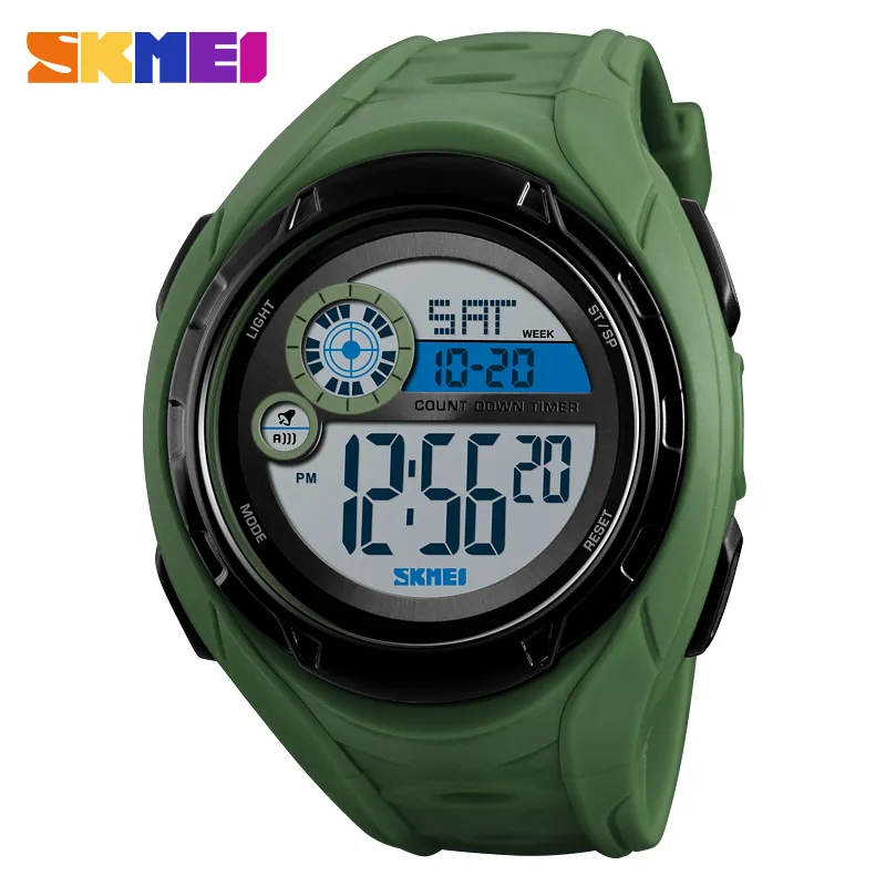 SKMEI Nieuwe Sport Horloge Mannen Militaire 5Bar Waterdichte Wekker Horloges Week Display Digitale Horloge Relogio Masculino 1470287k