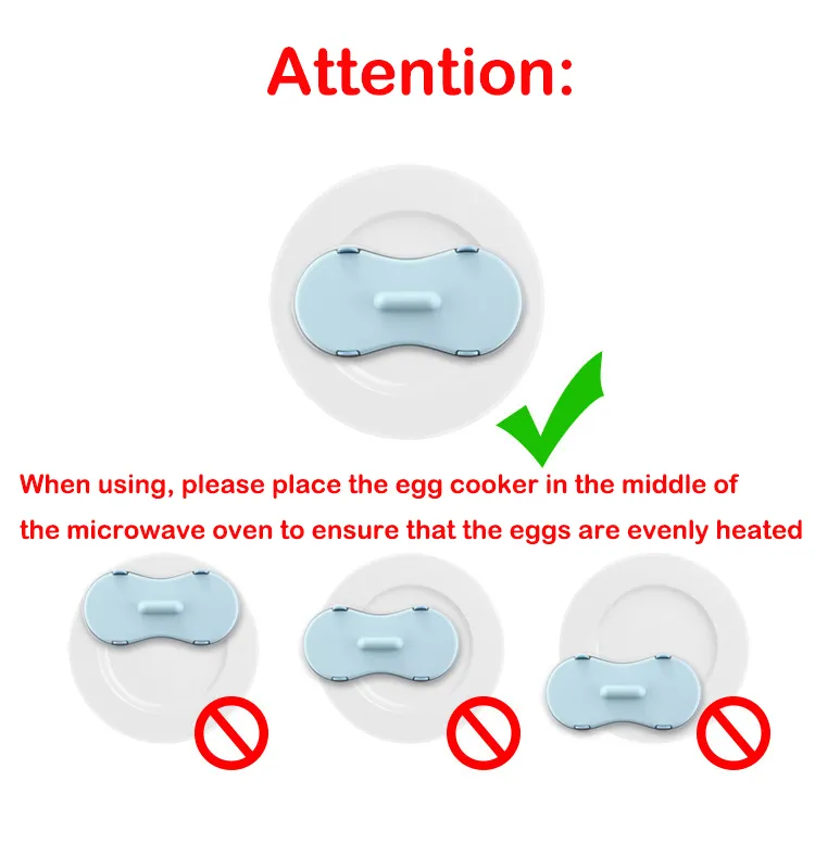 Magnetron Ei Stroper BPA Vaatwasmachinebestendig Dual Caves Gepocheerde Ei Maker Dubbele Kopjes Eierkoker Stoomboot Keuken Gadget202S