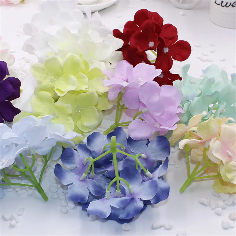 Künstliche Seidenblume, dekorative Hortensienköpfe, Simulation DIY Blütenkopf, Seidenblume für Hochzeit, Heimdekoration294y
