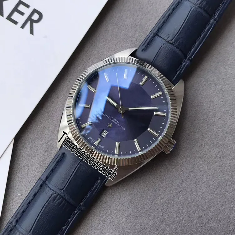 Nowy Globemaster Blue Dial Automatyczne męskie zegarek stalowa obudowa Fled Blue Blue Dial Blue Letather Pasek 130 33 39 21 03 001 zegarki E203M