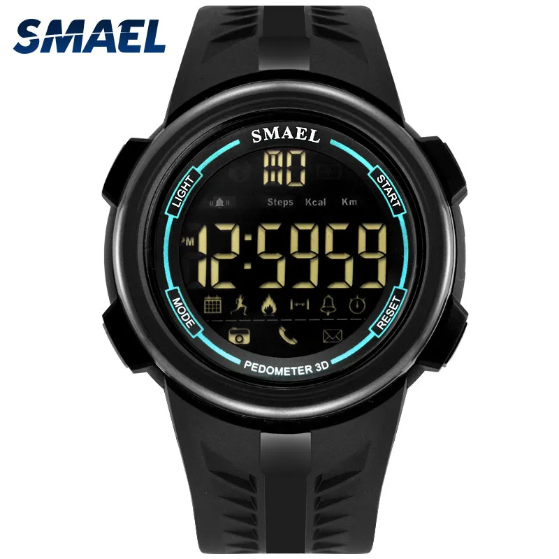 Smael Digital Bogging Watches Men Sport LED Display Electronic Clock Męskie budziki Chronograph Fanshion Watch Hombre Man 1703219o