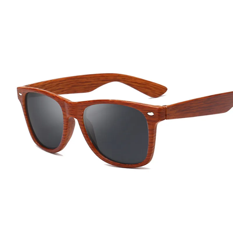 Men Women's Retro Hipster Square Wood Print Classic Driving Sunglasses Outdoor UV400 Glasses Elegant Wood Print Sunglasses245I