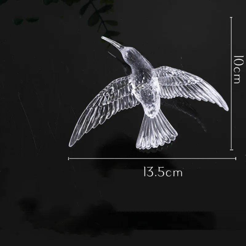 högkvalitativ europeisk hängande kristall akrylfågel kolibri tak